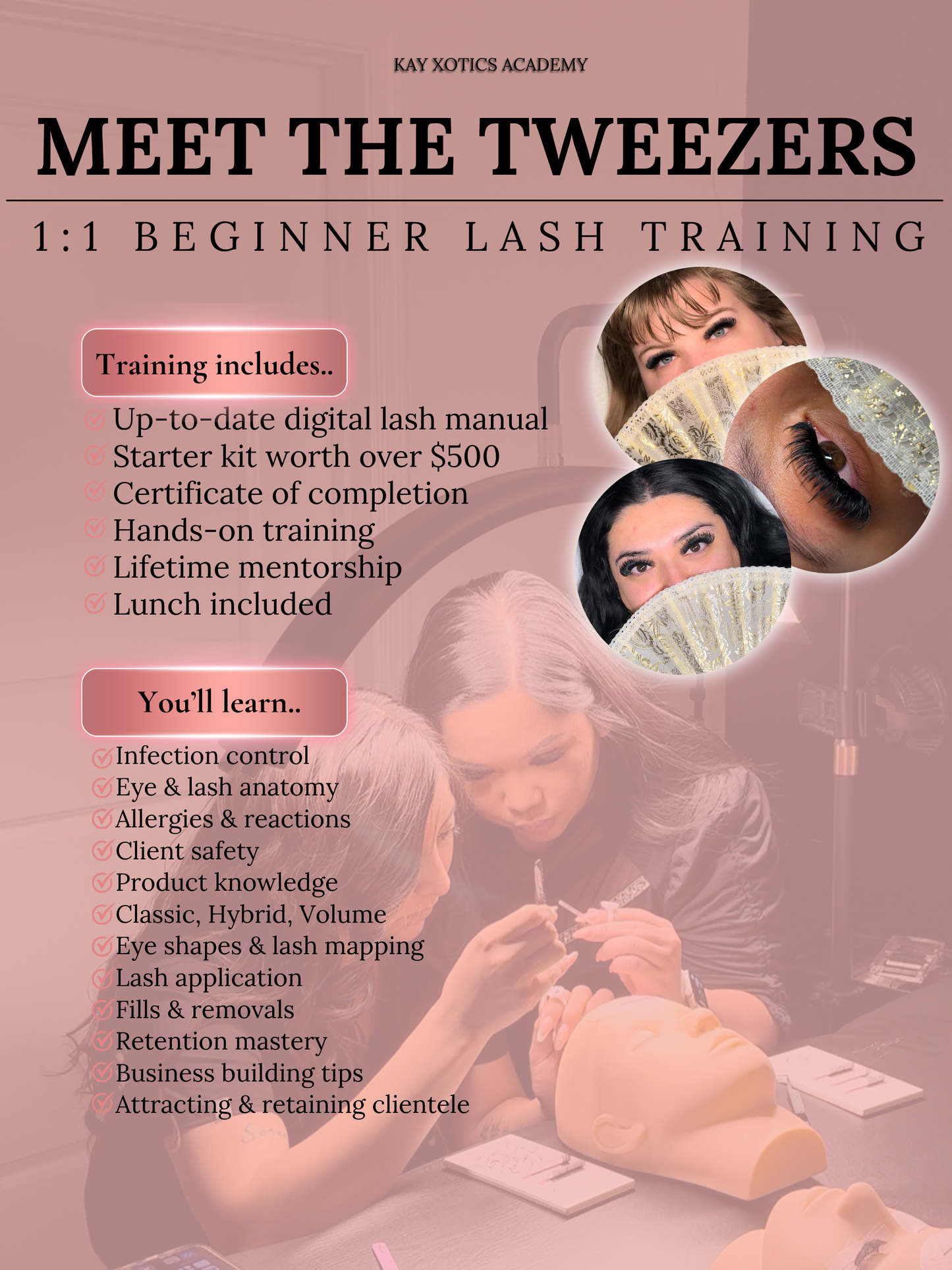 1:1 MICHIGAN LASH TRAINING (Deposit)